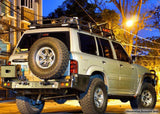 Dobinsons Rear Bumper With Swing Outs For Nissan Patrol Y61 Gu 1998 - 2004 (BW80-4110) heavy-duty steel with LED lighting and stainless hardware