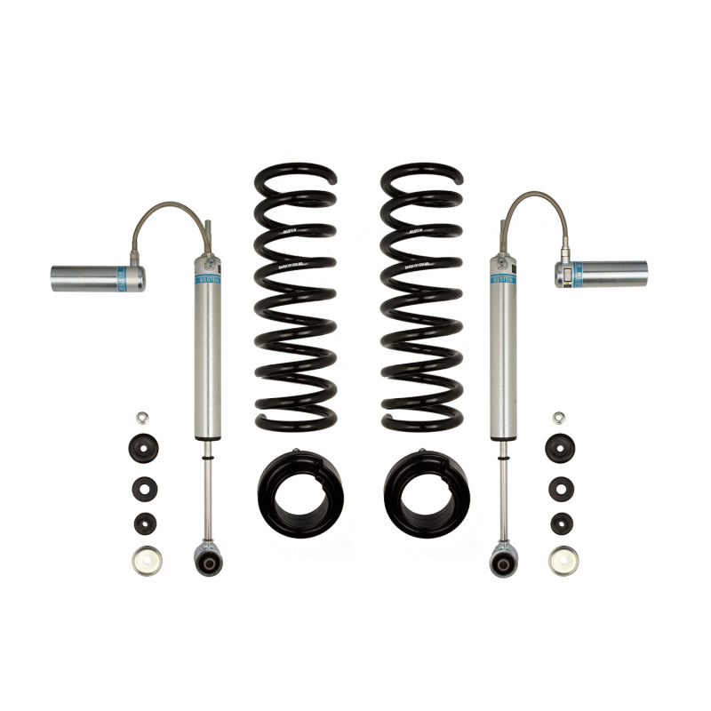 Bilstein B8 5162 Series 14-17 Dodge Ram 2500 Front Suspension Leveling Kit with remote reservoir shocks and coil springs