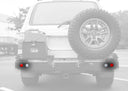 Dobinsons 4 Led Light Kit For Rear Bumper (2 Red & 2 Clear) - MCCLGHTKT installed on off-road SUV rear bumper
