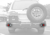 Dobinsons 4 Led Light Kit For Rear Bumper (2 Red & 2 Clear) - MCCLGHTKT installed on off-road SUV rear bumper