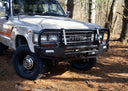 Dobinsons Bull Bar Classic Black For Toyota Land Cruiser 60 Series - BU59-3567 heavy-duty steel with airbag, winch, and light mounts