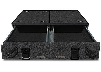 Dobinsons Rear Drawer System (Dual) - 38.9" X 42.1" X 10" - RD80-1000 heavy-duty dual dual drawers with fridge slide and tie down points