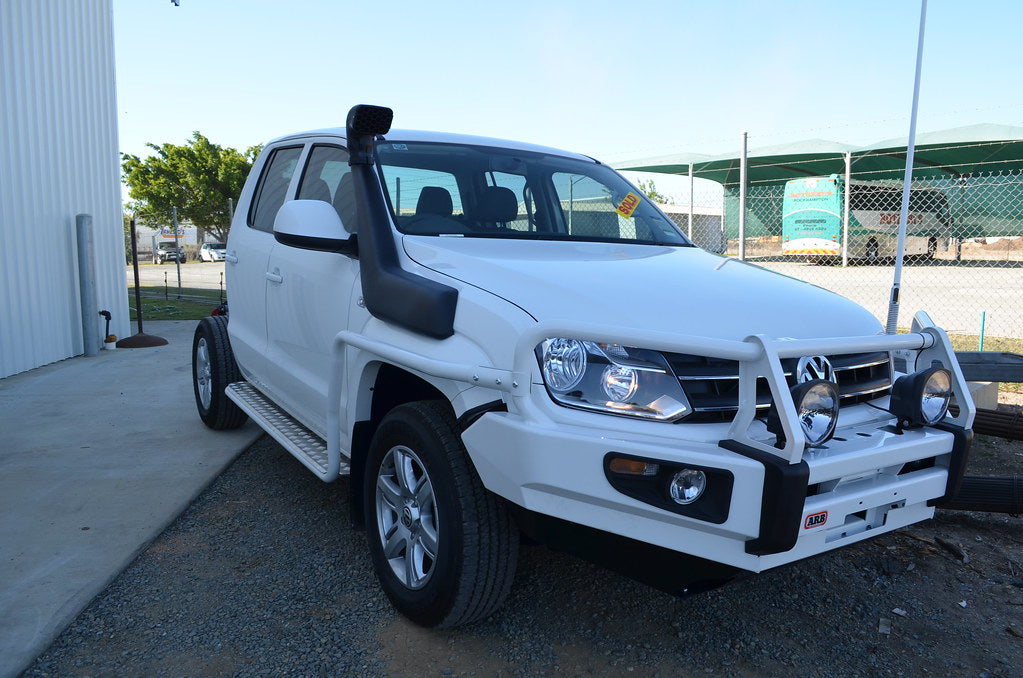 Dobinsons Snorkel Kit For Vw Amarok 2.0L Diesel - RIGHT SIDE MOUNT (SUITS HIGHLINE, TRENDLINE, ULTIMATE WITH FLARES) - SN63-3455 installed on white 2017 VW Amarok