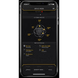 ICON Vehicle Dynamics Intelligent Control Install Kit 53504 for Toyota 4Runner (10-24) smartphone app showing G-force and trip data display