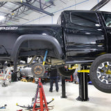 OME BP-51 2 inch Leveling Kit for Tacoma (05-23) installed with Old Man Emu heavy-duty rear shock and suspension components