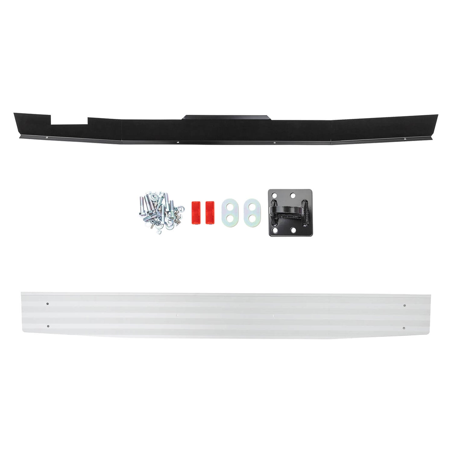 ARB Rear Bumper 5620010B for Toyota FJ Cruiser (2007-2014) with fitting kit, black and silver steel components and hardware