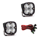 Baja Designs Squadron Sport Work/Scene Pair LED Light Pods - Clear with quad LEDs, adjustable mounts, and wiring harness for off-road use