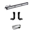 Baja Designs 2018+ Jeep Wrangler JL/JT OnX6+ 30in Bumper LED Light Bar Kit w/ Upfitter includes mounting brackets and wiring harness