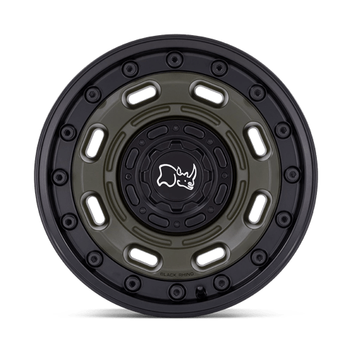 black rhino Black Rhino Atlas - 17X8.5 -10mm - Olive Drab Green W/ Black Lip off-road wheel with reinforced multi-spoke steel design