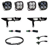 Baja Designs 2021+ Ford F-150 Pro Series Fog Pocket Kit - Clear with dual-lens LEDs, mounts, and wiring harnesses