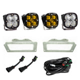 Baja Designs 09-12 Ram 2500/3500 Fog Pocket Kit - Amber with heavy-duty amber LED lights, mounting brackets, and wiring harness