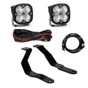 Baja Designs 2019+ Ford Ranger Squadron Sport A-Pillar Kit with dual LED pods, wiring harnesses, and mounting brackets