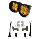 Baja Designs 2012+ Rav4 Fog Pocket Kit Squadron Sport Amber Wide Cornering with dual amber LED pods and mounting hardware