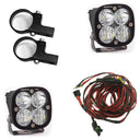 Baja Designs Squadron Pro LED Light Pods Kit w/Horizontal Mounts/1.75in Harness with heavy-duty mounts and wiring harness