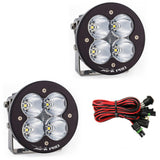 Baja Designs XL R Pro Series High Speed Spot Pattern Pair LED Light Pods with wiring harness and adjustable heavy-duty mounts for off-road use