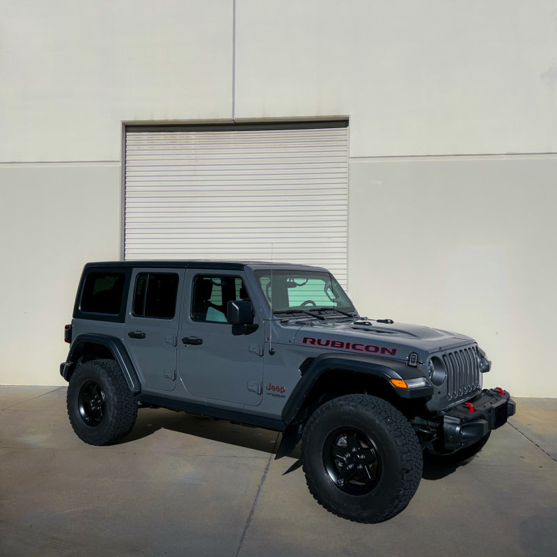 Bilstein 18-23 Jeep Wrangler JL 4DR B8 5100 1.5in Suspension Lift Kit (With Winch) on lifted gray 2020 Jeep Wrangler Rubicon