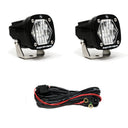 Baja Designs S1 Wide Cornering LED Light w/ Mounting Bracket Pair with wiring harness for off-road vehicle use