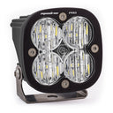 Baja Designs Squadron Pro Black Wide Cornering Pattern LED Light Pod - Clear with quad reflectors and adjustable stainless steel mounting bracket