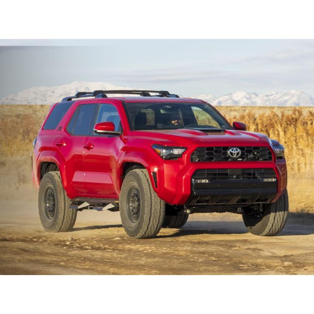 ReadyLift SST 3 inch Lift Kit for 4Runner (25-ON) installed on lifted red 2025 Toyota 4Runner off-road vehicle