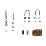 Mudify Steering Damper Bracket (70's and 80 Series Requires 2) heavy-duty mounting kit with bolts, washers, nuts, and U-bolts for Toyota 4x4s