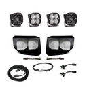 Baja Designs Ford Super Duty (20-On) Fog Lights Dual FPK SAE/Pro DC Baja Designs w/Upfitter with LED pods, bezels, and wiring harnesses