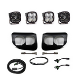 Baja Designs Ford Super Duty (20-On) Fog Lights Dual FPK SAE/Pro DC Baja Designs w/Upfitter with LED pods, bezels, and wiring harnesses