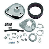 S&S Cycle 08-16 Touring Stock Bore Throttle By Wire Teardrop Air Cleaner Kit - Chrome