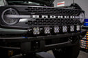 Baja Designs 2021+ Ford Bronco 6 XL Linkable Light Bar Kit Plastic Bumper Mount with heavy-duty linkable LED pods and wiring harness