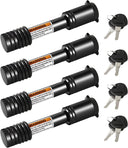 Mudify RECEIVER TRAILER HITCH LOCK PIN W/LOCKING KEY heavy-duty steel locking pins with rubber caps and warning labels