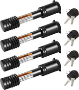 Mudify RECEIVER TRAILER HITCH LOCK PIN W/LOCKING KEY heavy-duty steel locking pins with rubber caps and warning labels