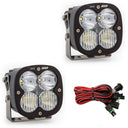 Baja Designs XL80 Series Driving Combo Pattern Pair LED Light Pods with heavy-duty black aluminum housing and wiring harness