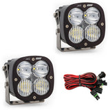 Baja Designs XL80 Series Driving Combo Pattern Pair LED Light Pods with heavy-duty black aluminum housing and wiring harness