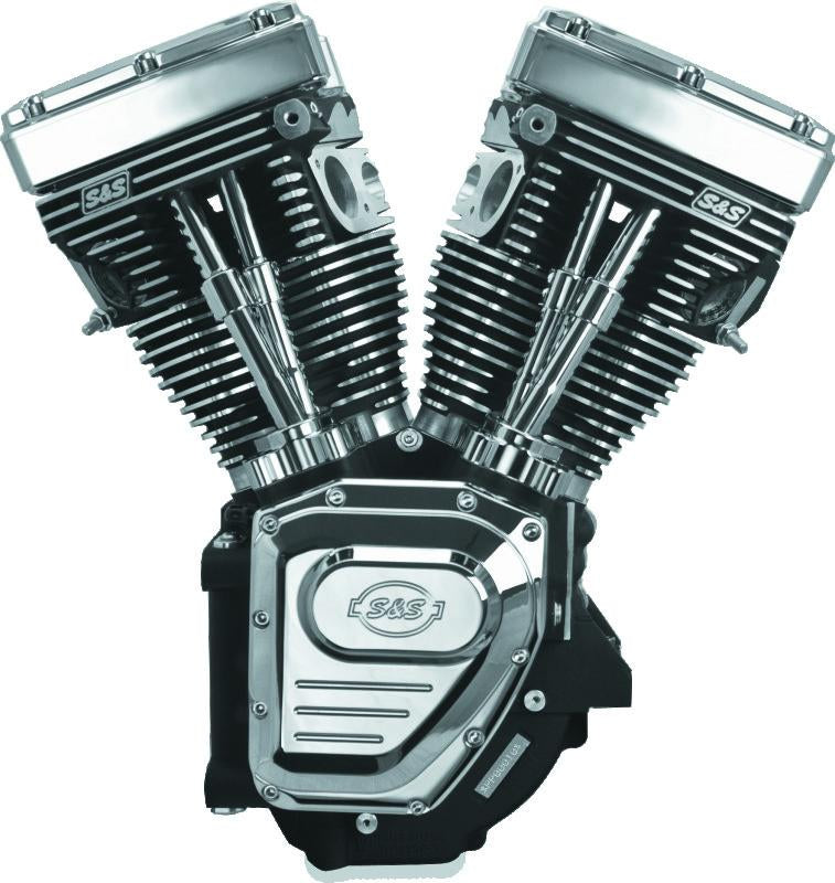 S&S Cycle 99-06 BT T124 Long Block Engine w/ 640 Cams - Wrinkle Black