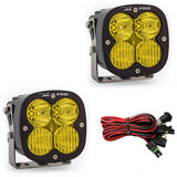 Baja Designs XL Pro Series Driving Combo Pattern Pair LED Light Pods - Amber with durable mounts and wiring harness for off-road use