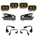 Baja Designs 19-22 Dodge RAM 1500 Rebel / 21-22 1500 TRX S2 SAE Dual Fog Pocket Light Kit - Amber high-performance LED lights with brackets and wiring