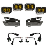 Baja Designs 19-22 Dodge RAM 1500 Rebel / 21-22 1500 TRX S2 SAE Dual Fog Pocket Light Kit - Amber high-performance LED lights with brackets and wiring