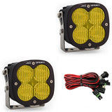 Baja Designs XL Sport Series Wide Cornering Pattern LED Light Pods - Amber with quad LED optics, heavy-duty adjustable mounts, and wiring harness