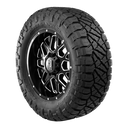 Nitto RIDGE GRAP LT285/75R17 121/118Q E 33.8 tire mounted on XD Series black alloy wheel with aggressive tread pattern