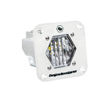 Baja Designs S1 Flush Mount Wide Cornering LED White with heavy-duty aluminum housing and hexagonal lens for off-road use