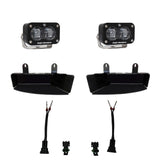 Baja Designs 19-22 Dodge RAM 2500/3500 S2 SAE Fog Pocket Light Kit - Clear high-performance LED fog lights with mounting brackets and wiring