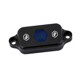 Baja Designs LED Rock Light - Blue with compact black aluminum housing and integrated blue LED for off-road vehicle lighting
