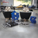 S&S Cycle 2017+ M8 124in CI Oil Cooled Power Pack w Black Pushrod Tubes w/o Highlight