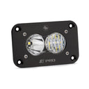 Baja Designs S2 Pro Flush Mount Driving Combo Pattern LED Work Light - Clear with black anodized housing and dual LED lenses