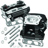S&S Cycle 99-05 BT Super Stock 89cc Cylinder Head Kit - Black Wrinkle