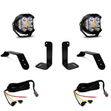 Baja Designs 2018+ Jeep JL/JT Dual LP4 Auxiliary Light Kit w/Upfitter includes LED pods, custom brackets, and wiring harnesses
