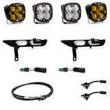 Baja Designs 21-22 Ford F-150 Squadron SAE Amber/Pro DC Up w/ DRL Fog Pocket Light Kit with mounts and wiring harnesses