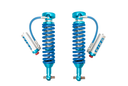 King Shocks 2017+ Chevrolet Colorado ZR2 Front 2.5 Dia Remote Res Coilover w/Adjuster (Pair) by Mudify with blue anodized finish and adjustable reservoir.