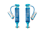 King Shocks 2017+ Chevrolet Colorado ZR2 Front 2.5 Dia Remote Res Coilover w/Adjuster (Pair) by Mudify with blue anodized finish and adjustable reservoir.