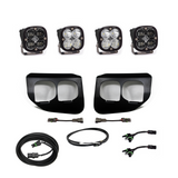 Baja Designs Ford Super Duty (20-On) Fog Lights Dual FPK SAE/Sport DC Baja Designs with LED pods, bezels, and wiring harnesses