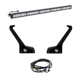 Baja Designs Jeep JL/JT Roof Bar LED Light Kit 50in OnX6+ with dual heavy-duty mounts and wiring harness